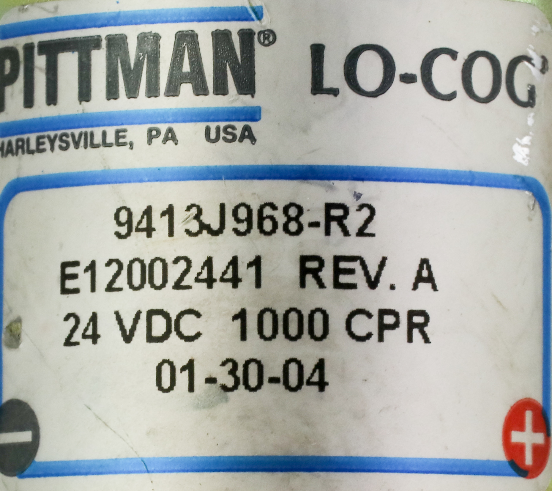 【S.O】 12858 PITTMAN LO-COG SERVO GEAR MTR, 24VDC, 1000 CPR, P/N